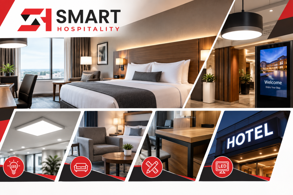 One Supplier for Your Entire Hotel Renovation: LED Lighting, Furniture & Signage