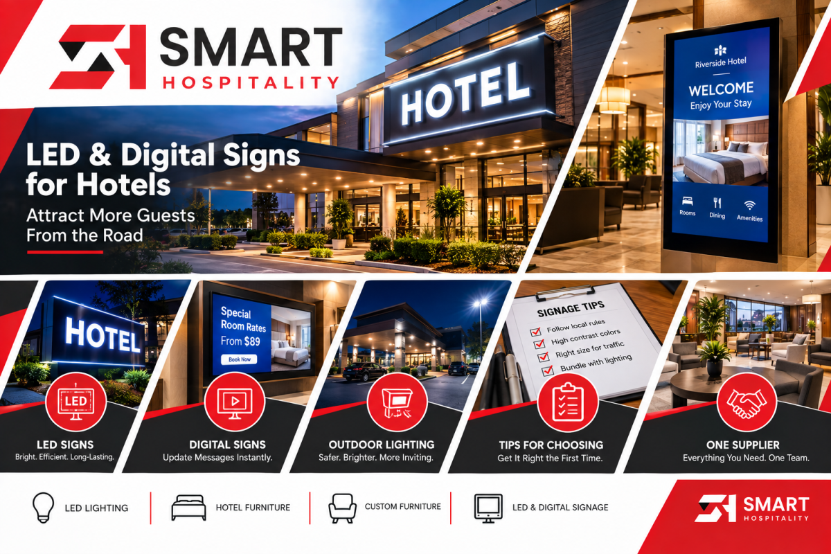 LED & Digital Signs for Hotels: Attract More Guests From the Road