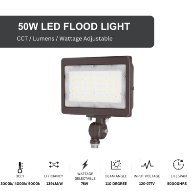 50W LED FLOOD LIGHT KNUCKLE MOUNT